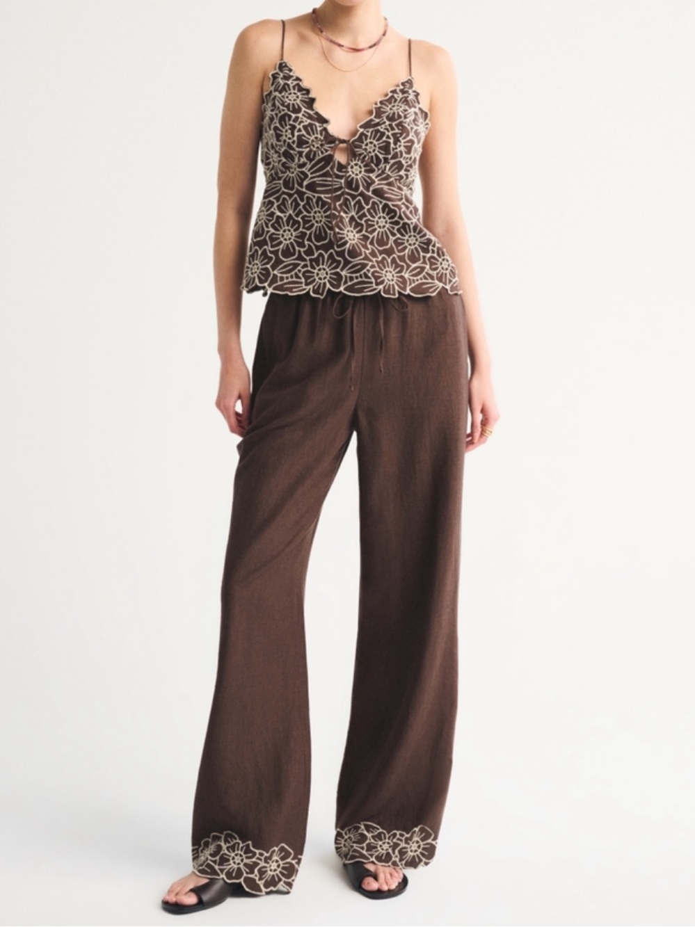 Abercrombie Gemma Linen Blend Pant